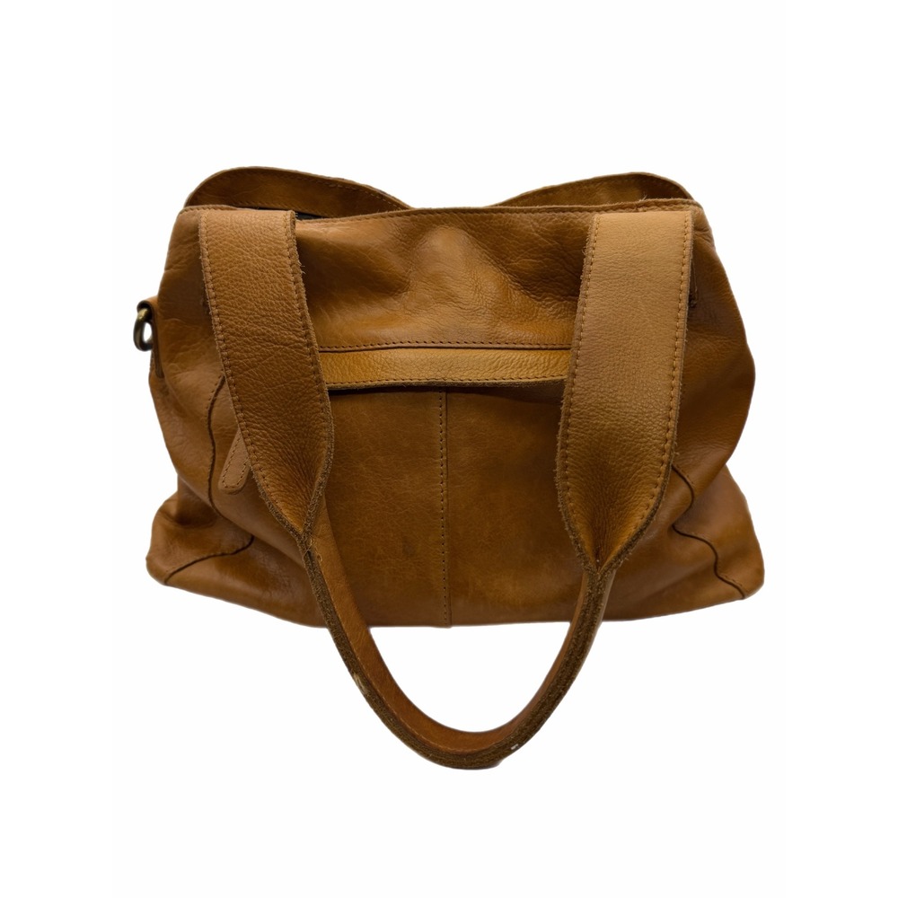 Vilenca Holland Tan Brown Genuine Leather Shoulder Bag Tote Made in India
